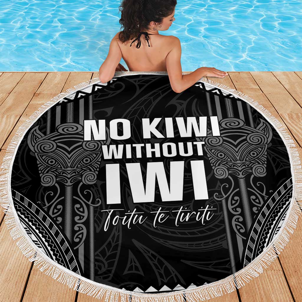 Aotearoa Toitu Te Tiriti Beach Blanket No Kiwi Without Iwi LT05 - Polynesian Pride