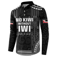 Aotearoa Toitu Te Tiriti Button Sweatshirt No Kiwi Without Iwi LT05 - Polynesian Pride