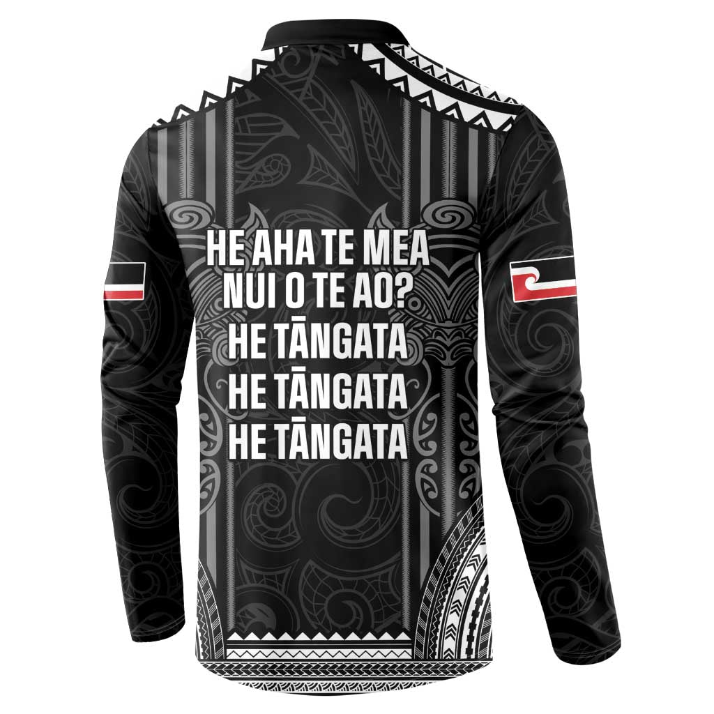 Aotearoa Toitu Te Tiriti Button Sweatshirt No Kiwi Without Iwi LT05 - Polynesian Pride