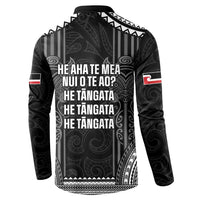 Aotearoa Toitu Te Tiriti Button Sweatshirt No Kiwi Without Iwi LT05 - Polynesian Pride