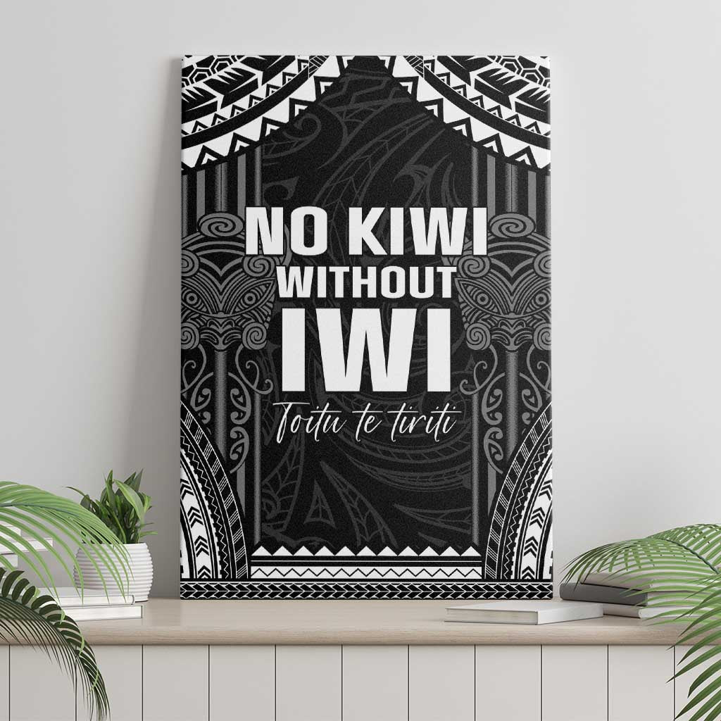 Aotearoa Toitu Te Tiriti Canvas Wall Art No Kiwi Without Iwi LT05 - Polynesian Pride