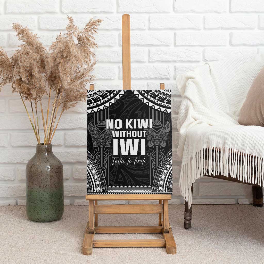 Aotearoa Toitu Te Tiriti Canvas Wall Art No Kiwi Without Iwi LT05 - Polynesian Pride