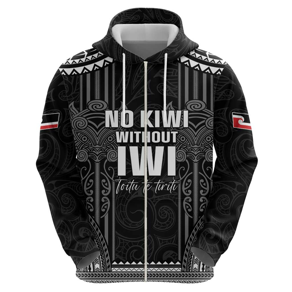 Aotearoa Toitu Te Tiriti Hoodie No Kiwi Without Iwi