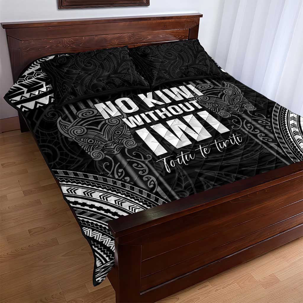 Aotearoa Toitu Te Tiriti Quilt Bed Set No Kiwi Without Iwi LT05 - Polynesian Pride
