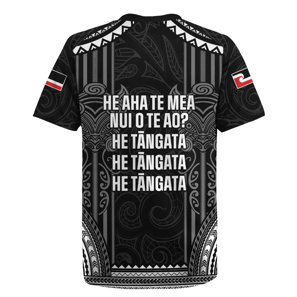 Aotearoa Toitu Te Tiriti Rugby Jersey No Kiwi Without Iwi LT05 - Polynesian Pride