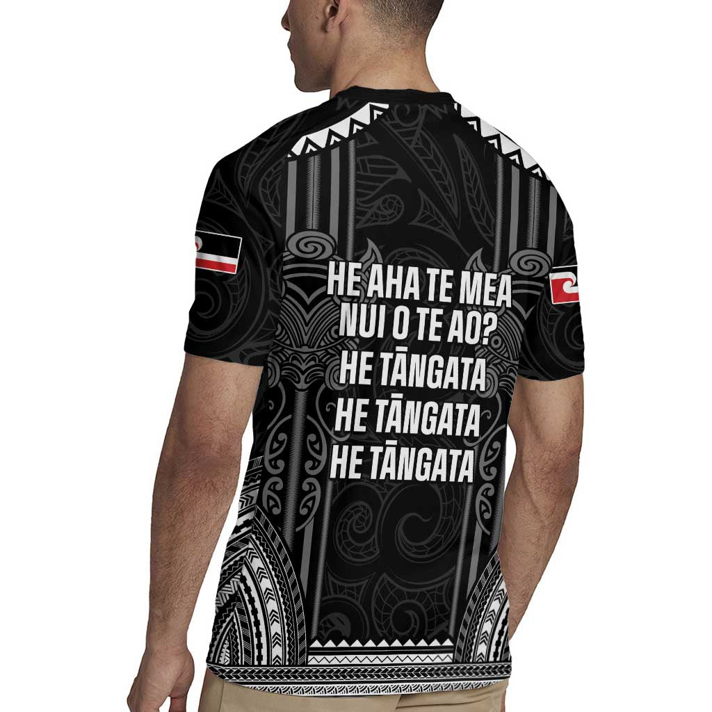 Aotearoa Toitu Te Tiriti Rugby Jersey No Kiwi Without Iwi LT05 - Polynesian Pride