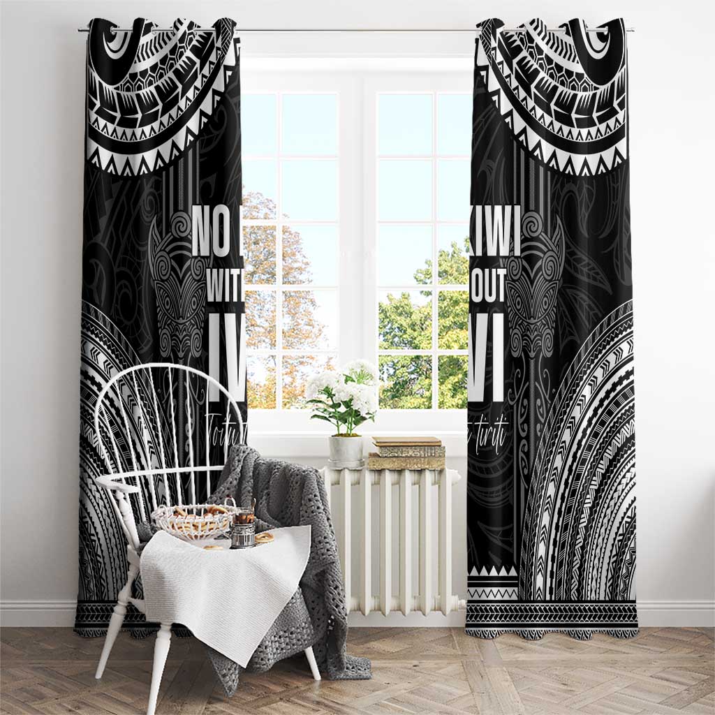 Aotearoa Toitu Te Tiriti Window Curtain No Kiwi Without Iwi LT05 - Polynesian Pride