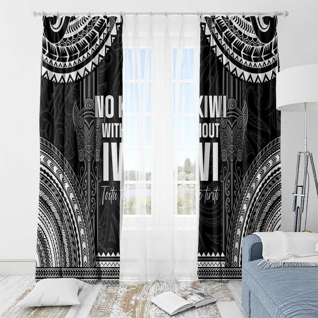 Aotearoa Toitu Te Tiriti Window Curtain No Kiwi Without Iwi LT05 - Polynesian Pride