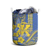 Hawaii Kaiser High School Laundry Basket Tribal Tattoo With Hibiscus Flowers LT05 - Polynesian Pride