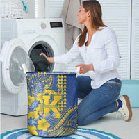 Hawaii Kaiser High School Laundry Basket Tribal Tattoo With Hibiscus Flowers LT05 - Polynesian Pride