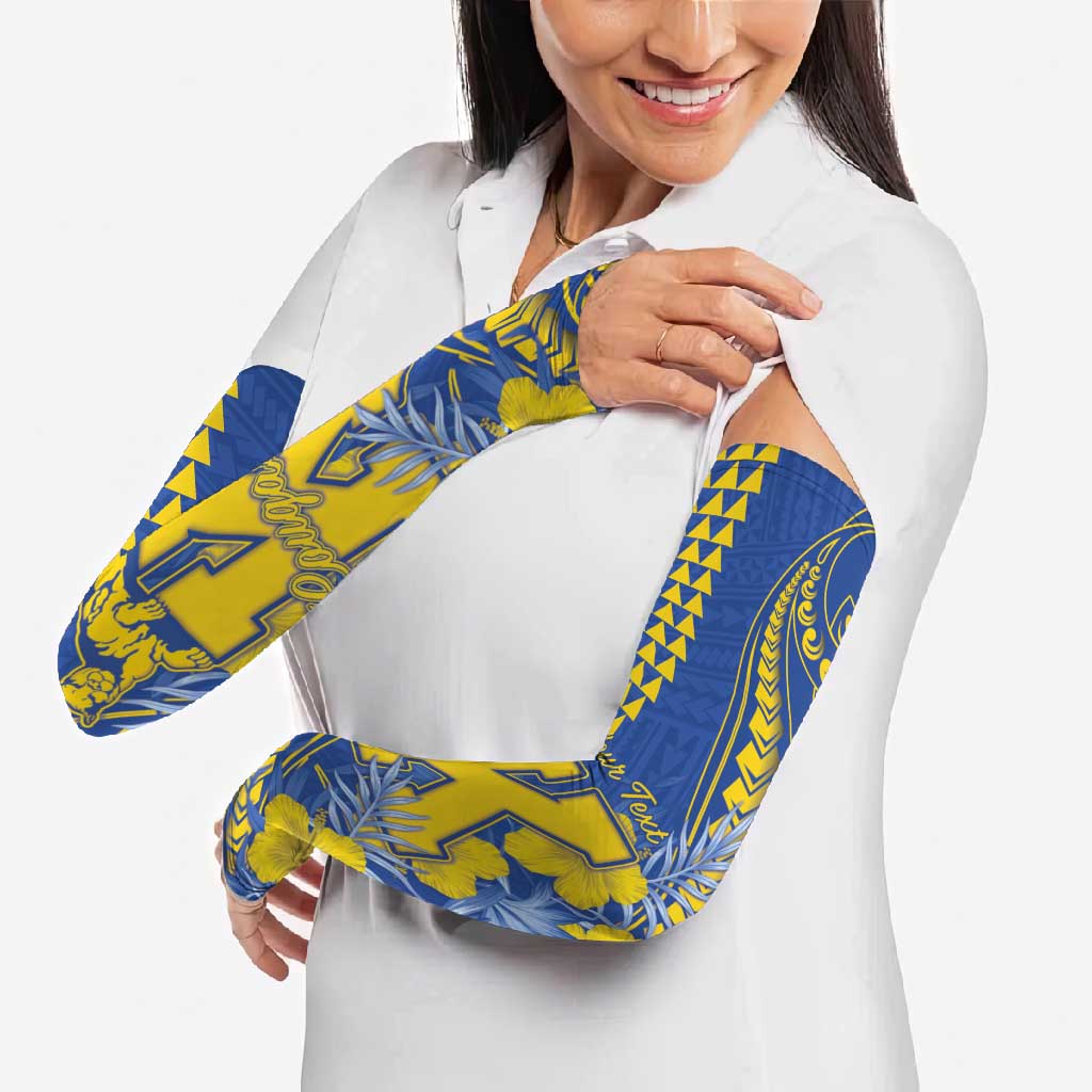 Personalised Hawaii Kaiser High School Arm Sleeves Tribal Tattoo With Hibiscus Flowers LT05 - Polynesian Pride