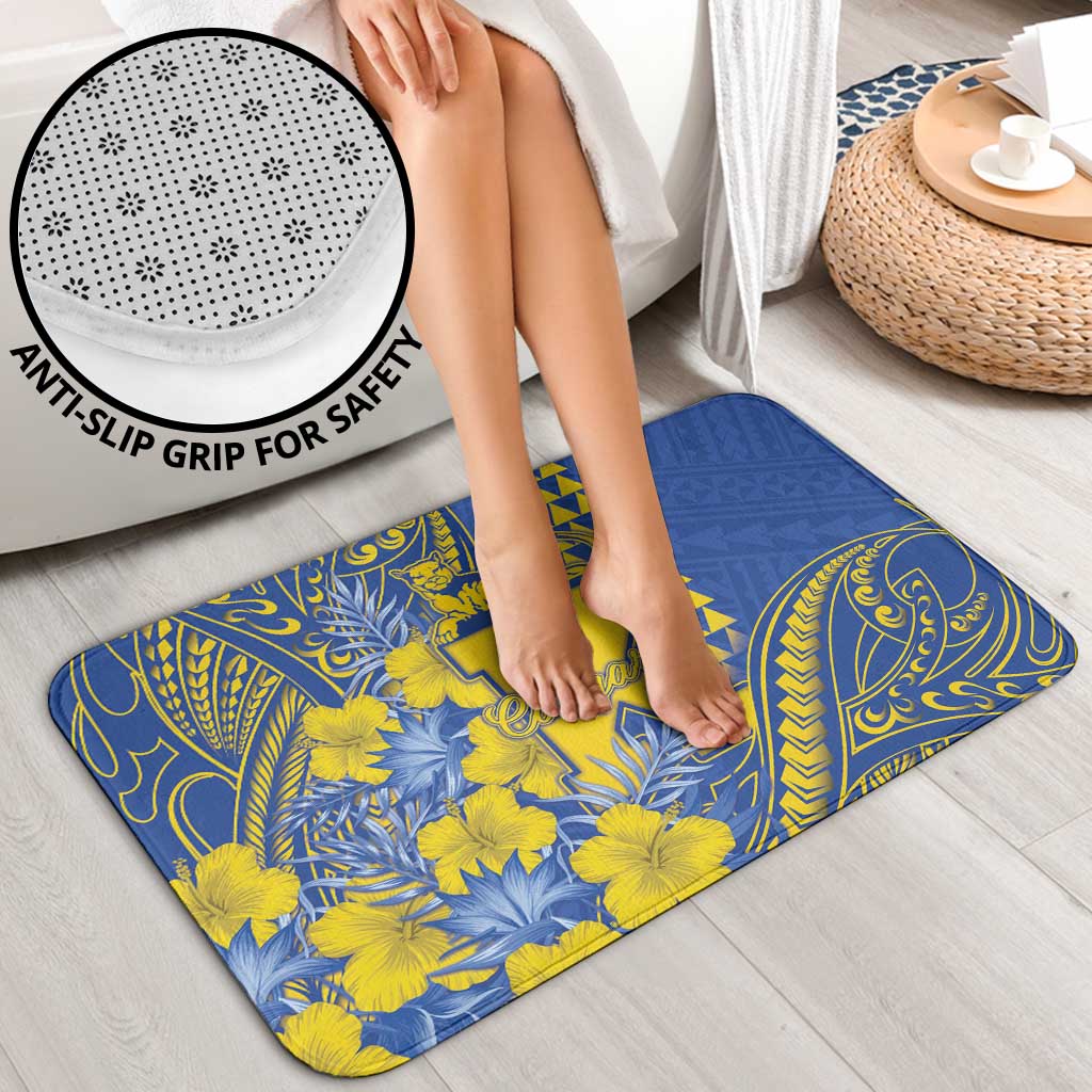 Hawaii Kaiser High School Bathroom Set Tribal Tattoo With Hibiscus Flowers LT05 - Polynesian Pride