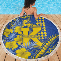 Hawaii Kaiser High School Beach Blanket Tribal Tattoo With Hibiscus Flowers LT05 - Polynesian Pride