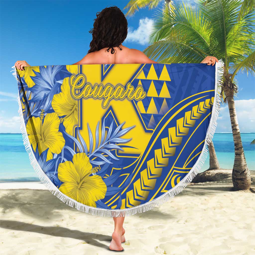 Hawaii Kaiser High School Beach Blanket Tribal Tattoo With Hibiscus Flowers LT05 - Polynesian Pride