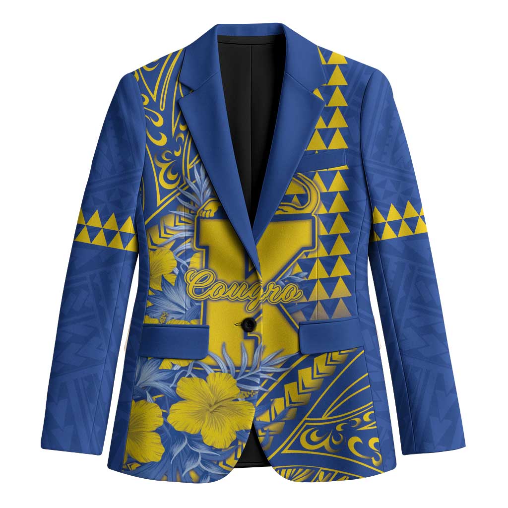 Personalised Hawaii Kaiser High School Blazer Tribal Tattoo With Hibiscus Flowers