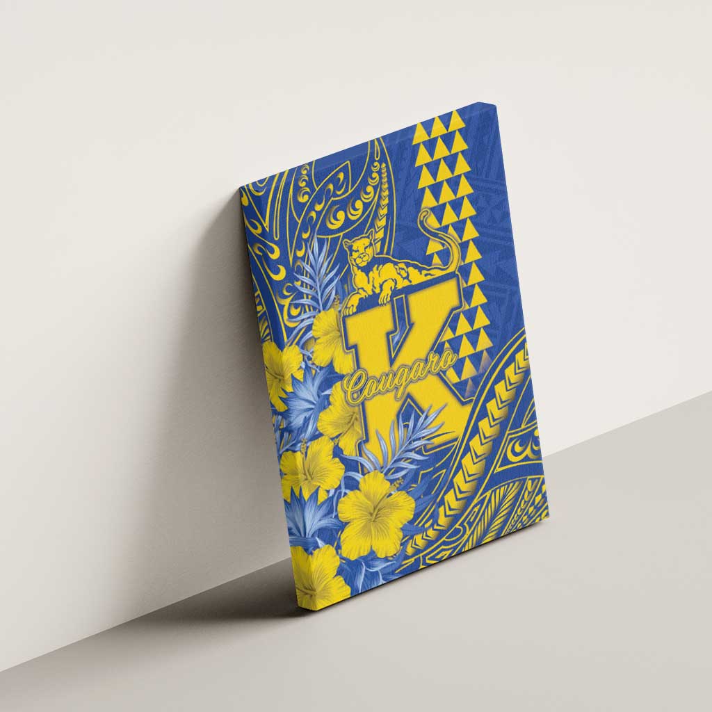 Hawaii Kaiser High School Canvas Wall Art Tribal Tattoo With Hibiscus Flowers LT05 - Polynesian Pride