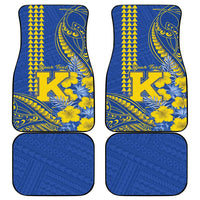Personalised Hawaii Kaiser High School Car Mats Tribal Tattoo With Hibiscus Flowers LT05 - Polynesian Pride