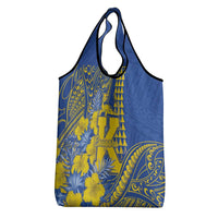 Hawaii Kaiser High School Grocery Bag Tribal Tattoo With Hibiscus Flowers LT05 - Polynesian Pride