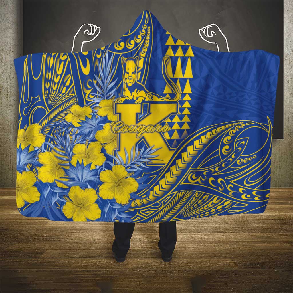 Hawaii Kaiser High School Hooded Blanket Tribal Tattoo With Hibiscus Flowers LT05 - Polynesian Pride