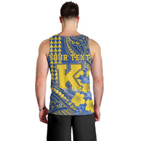 Personalised Hawaii Kaiser High School Men Tank Top Tribal Tattoo With Hibiscus Flowers LT05 - Polynesian Pride