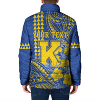 Personalised Hawaii Kaiser High School Padded Jacket Tribal Tattoo With Hibiscus Flowers LT05 - Polynesian Pride