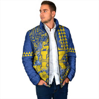 Personalised Hawaii Kaiser High School Padded Jacket Tribal Tattoo With Hibiscus Flowers LT05 - Polynesian Pride