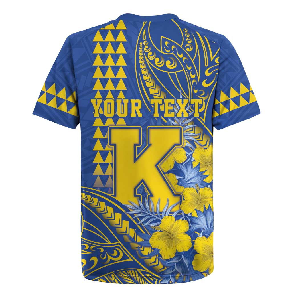 Personalised Hawaii Kaiser High School Rugby Jersey Tribal Tattoo With Hibiscus Flowers LT05 - Polynesian Pride