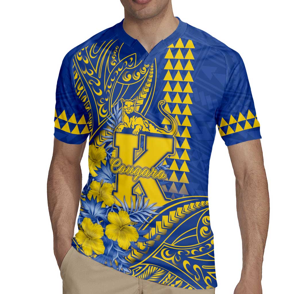 Personalised Hawaii Kaiser High School Rugby Jersey Tribal Tattoo With Hibiscus Flowers LT05 - Polynesian Pride