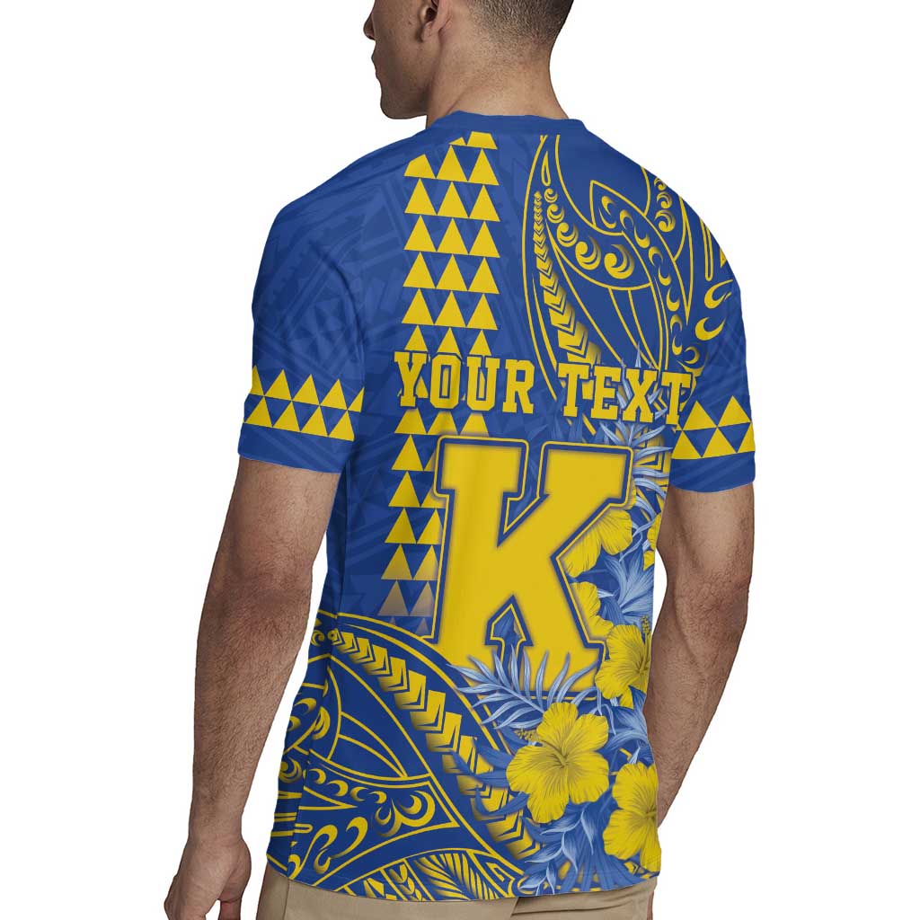 Personalised Hawaii Kaiser High School Rugby Jersey Tribal Tattoo With Hibiscus Flowers LT05 - Polynesian Pride