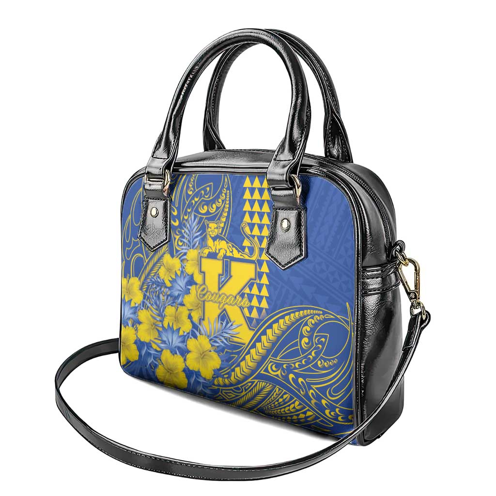 Hawaii Kaiser High School Shoulder Handbag Tribal Tattoo With Hibiscus Flowers LT05 - Polynesian Pride