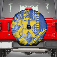Hawaii Kaiser High School Spare Tire Cover Tribal Tattoo With Hibiscus Flowers