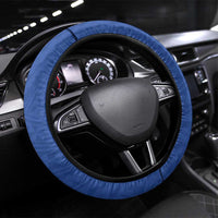 Hawaii Kaiser High School Steering Wheel Cover Tribal Tattoo With Hibiscus Flowers LT05 Universal Fit Blue - Polynesian Pride