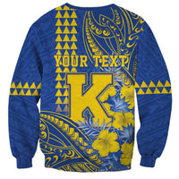 Personalised Hawaii Kaiser High School Sweatshirt Tribal Tattoo With Hibiscus Flowers LT05 - Polynesian Pride