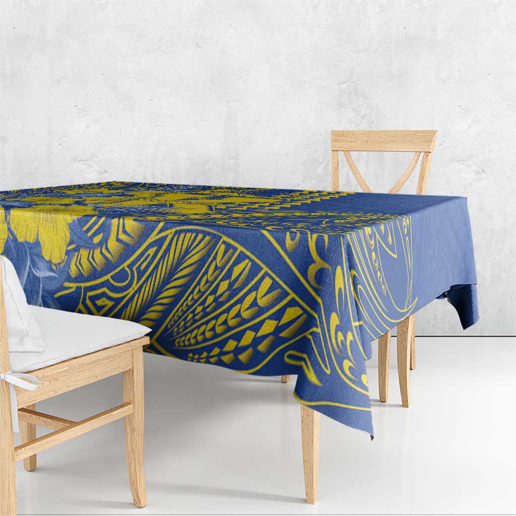 Hawaii Kaiser High School Tablecloth Tribal Tattoo With Hibiscus Flowers LT05 - Polynesian Pride