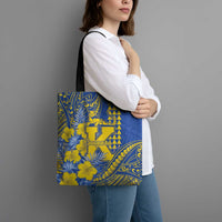 Hawaii Kaiser High School Tote Bag Tribal Tattoo With Hibiscus Flowers LT05 - Polynesian Pride