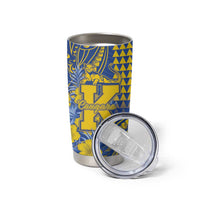 Personalised Hawaii Kaiser High School Tumbler Cup Tribal Tattoo With Hibiscus Flowers LT05 - Polynesian Pride