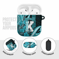 Hawaii Kapolei High School AirPods Case Tribal Tattoo With Hibiscus Flowers LT05 - Polynesian Pride