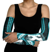 Personalised Hawaii Kapolei High School Arm Sleeves Tribal Tattoo With Hibiscus Flowers