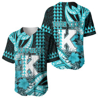 Personalised Hawaii Kapolei High School Baseball Jersey Tribal Tattoo With Hibiscus Flowers LT05 - Polynesian Pride