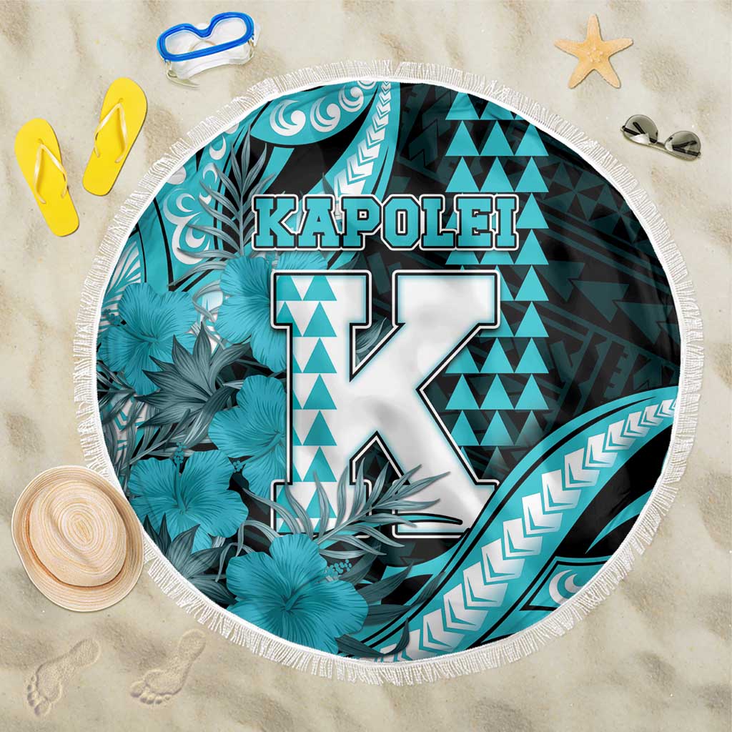 Hawaii Kapolei High School Beach Blanket Tribal Tattoo With Hibiscus Flowers