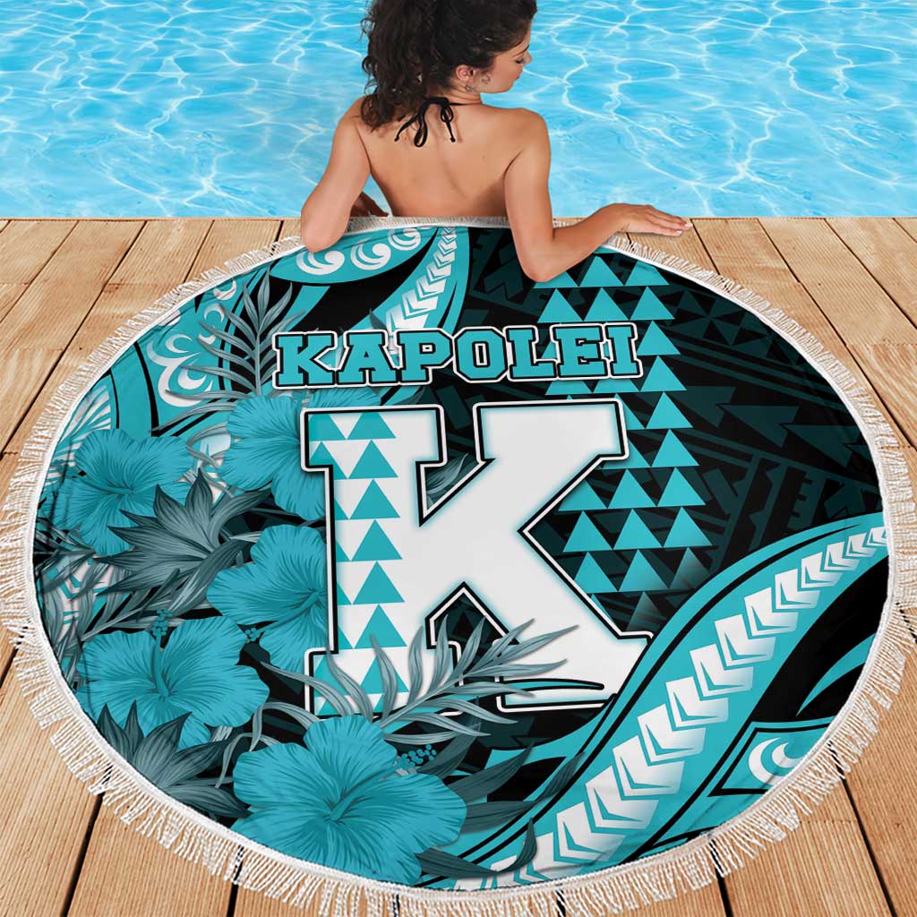Hawaii Kapolei High School Beach Blanket Tribal Tattoo With Hibiscus Flowers