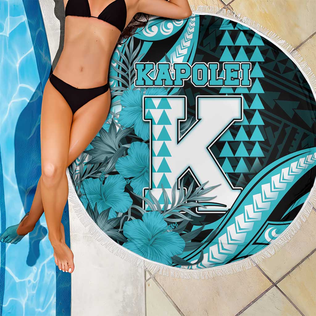 Hawaii Kapolei High School Beach Blanket Tribal Tattoo With Hibiscus Flowers