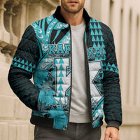 Personalised Hawaii Kapolei High School Bomber Puffer Jacket Tribal Tattoo With Hibiscus Flowers LT05 - Polynesian Pride