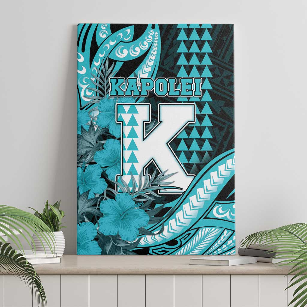 Hawaii Kapolei High School Canvas Wall Art Tribal Tattoo With Hibiscus Flowers LT05 - Polynesian Pride