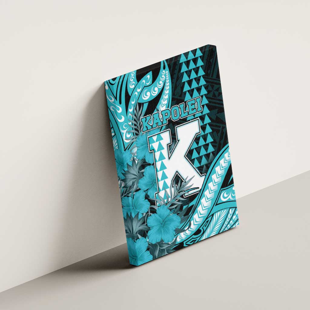 Hawaii Kapolei High School Canvas Wall Art Tribal Tattoo With Hibiscus Flowers LT05 - Polynesian Pride