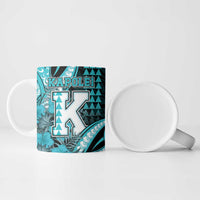 Personalised Hawaii Kapolei High School Ceramic Mug Tribal Tattoo With Hibiscus Flowers LT05 - Polynesian Pride