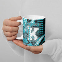Personalised Hawaii Kapolei High School Ceramic Mug Tribal Tattoo With Hibiscus Flowers LT05 - Polynesian Pride
