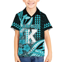 Personalised Hawaii Kapolei High School Family Matching Puletasi and Hawaiian Shirt Tribal Tattoo With Hibiscus Flowers