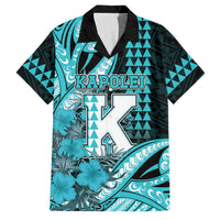 Personalised Hawaii Kapolei High School Family Matching Summer Maxi Dress and Hawaiian Shirt Tribal Tattoo With Hibiscus Flowers