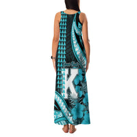 Personalised Hawaii Kapolei High School Family Matching Tank Maxi Dress and Hawaiian Shirt Tribal Tattoo With Hibiscus Flowers